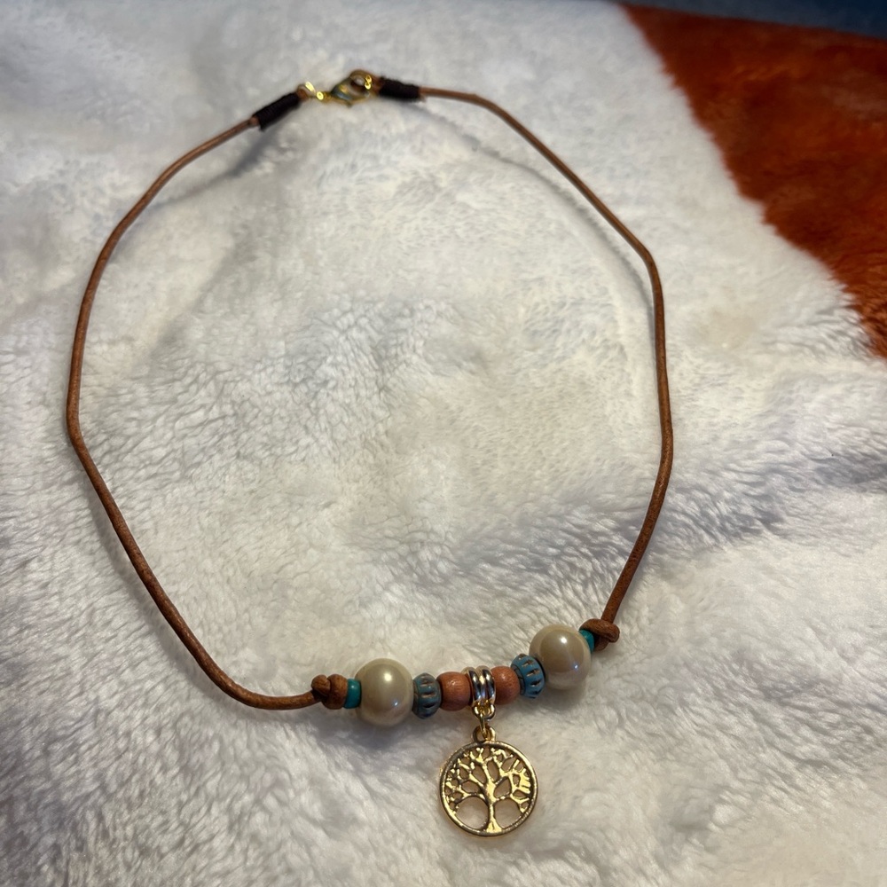 Boho Leather Necklaces with Charms